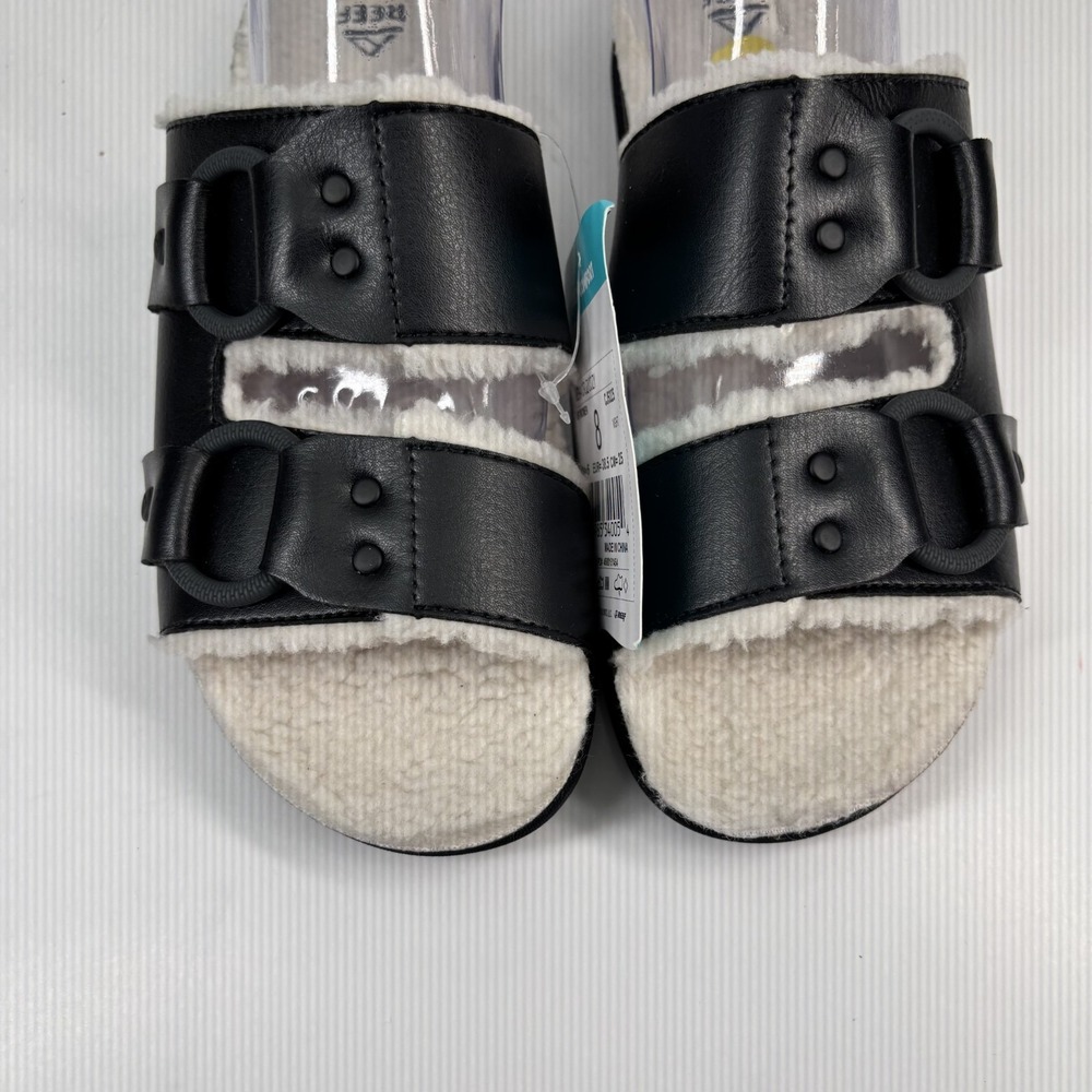Reef Vera Cruz Cozy Women's US 8 Night Faux Fur Shearling Comfort Slide Sandals - Picture 3 of 16